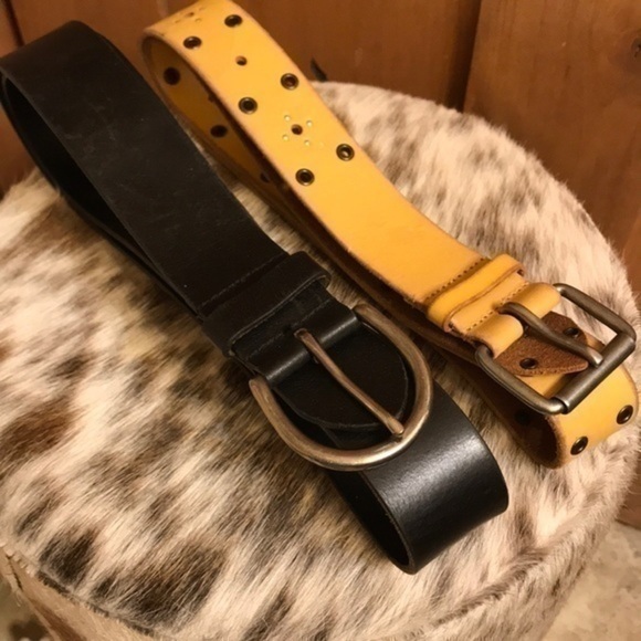 Belt Genuine Leather Belts large bundle of 2 - Picture 5 of 8